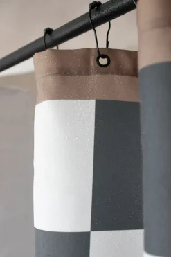 Cortina de ducha Retro 150x200 cm, Dark grey