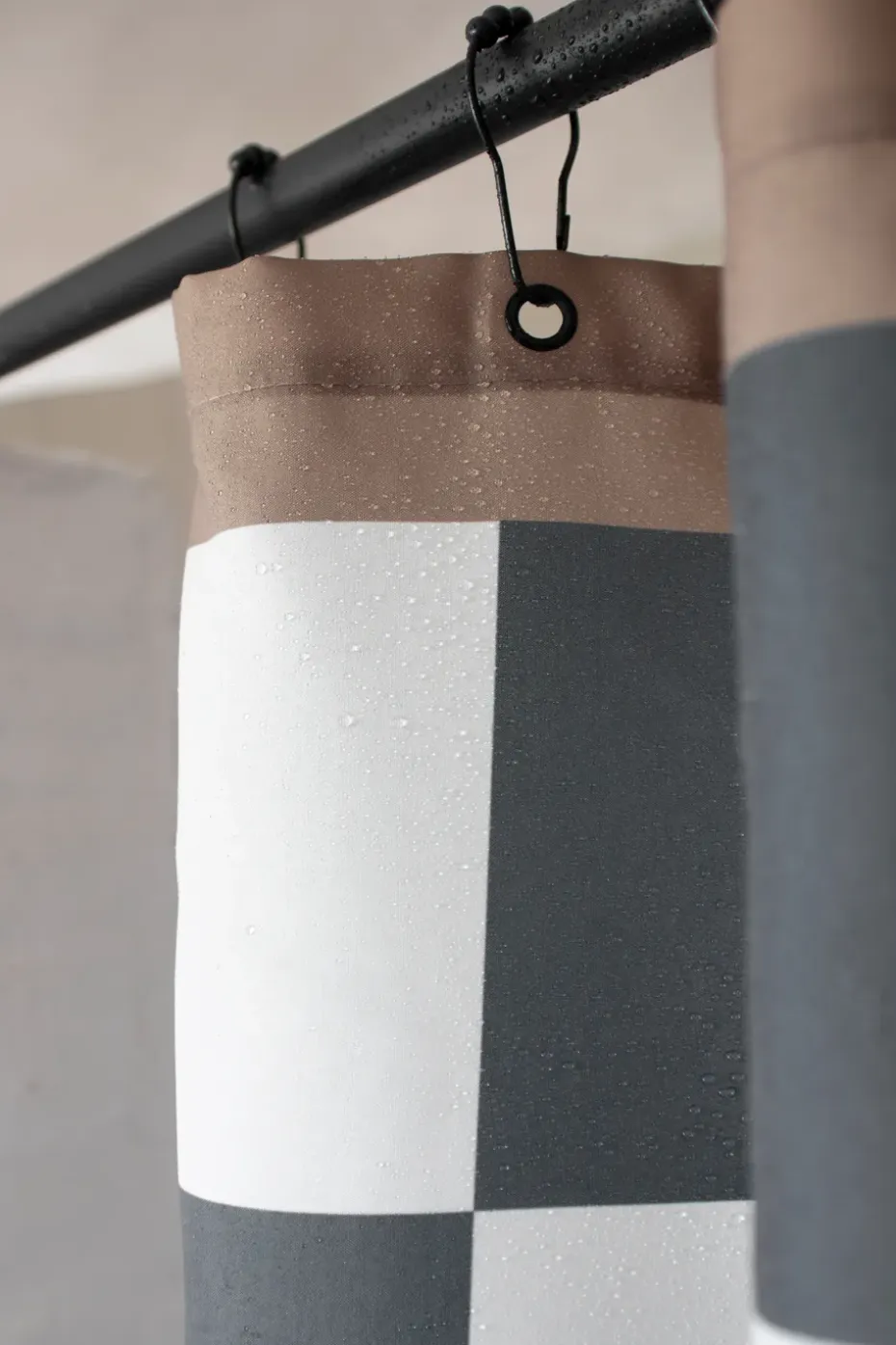 Cortina de ducha Retro 150x200 cm, Dark grey