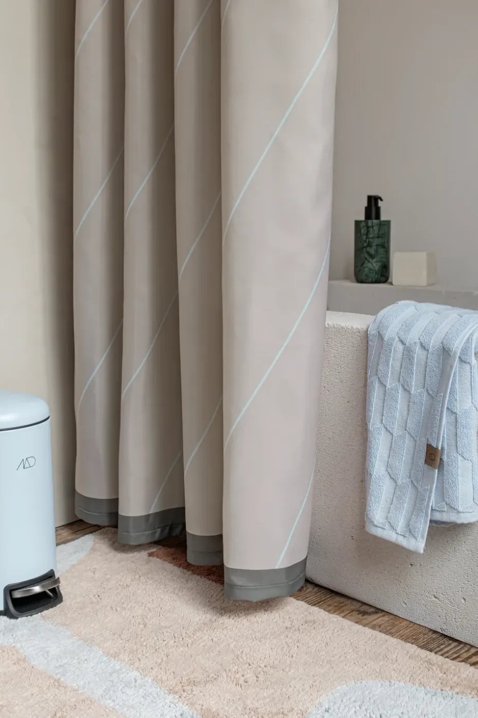 Cortina de ducha Subtle 150x200 cm, Mint