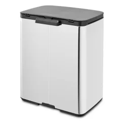 Cubo de basura Bo 12 L, Acero cepillado brillante