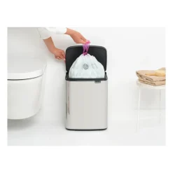 Cubo de basura Bo 12 L, Acero cepillado brillante