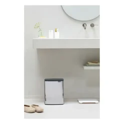 Cubo de basura Bo 12 L, Acero cepillado brillante