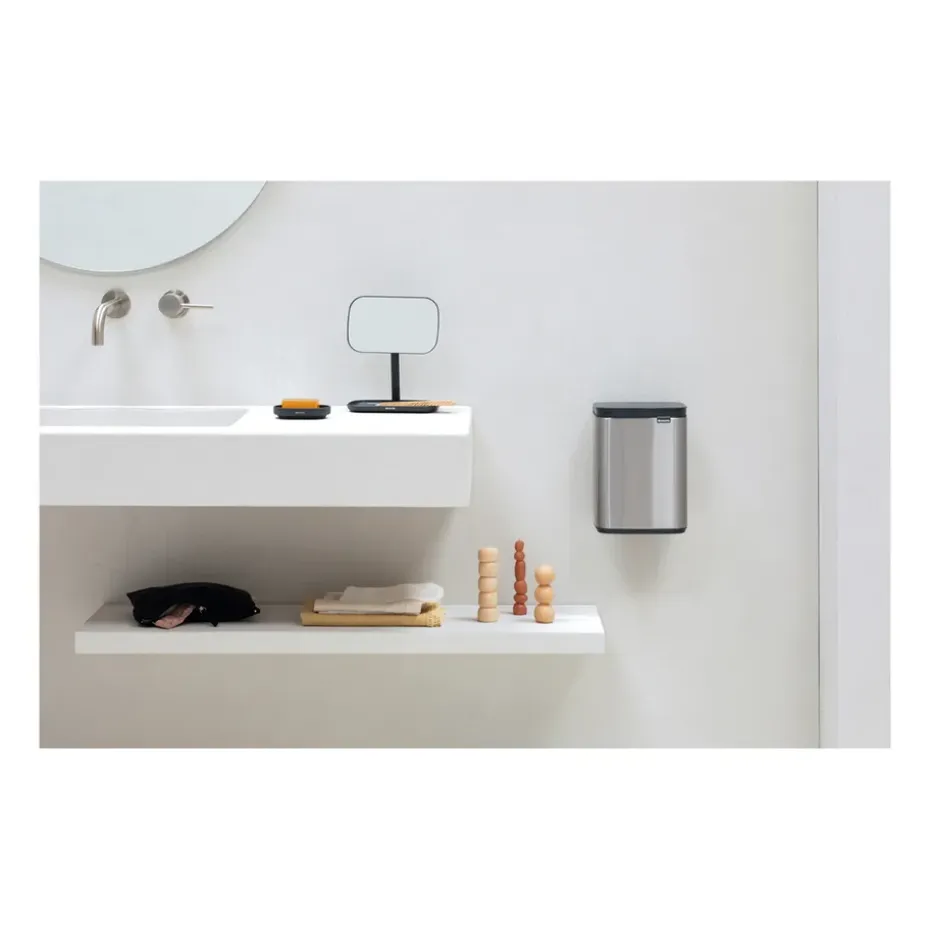 Cubo de basura Bo 4 L, Acero cepillado mate