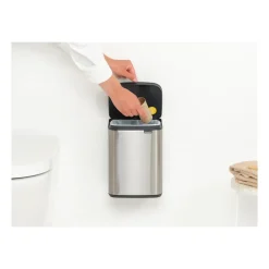 Cubo de basura Bo 4 L, Acero cepillado mate