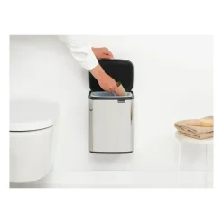 Cubo de basura Bo 7 L, Acero cepillado brillante