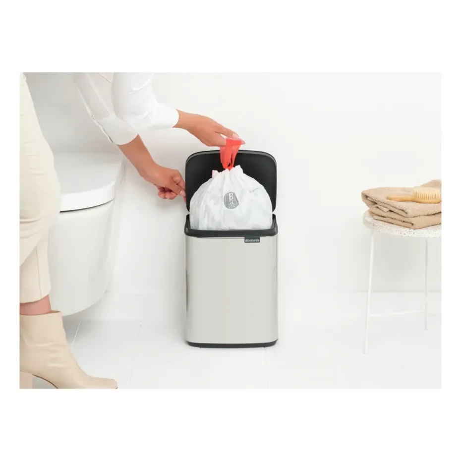 Cubo de basura Bo 7 L, Acero cepillado brillante