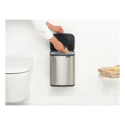 Cubo de basura Bo 7 L, Acero cepillado mate