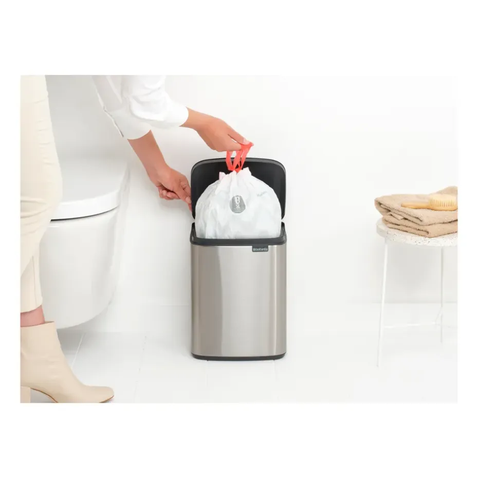 Cubo de basura Bo 7 L, Acero cepillado mate