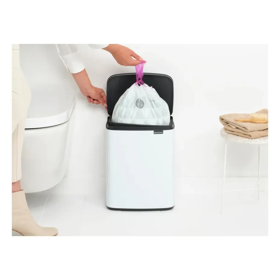 Cubo de basura Bo 12 L, Blanco