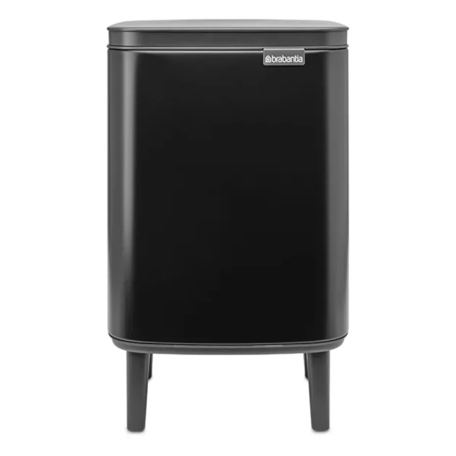 Cubo de basura Bo alto 7 L, Negro mate