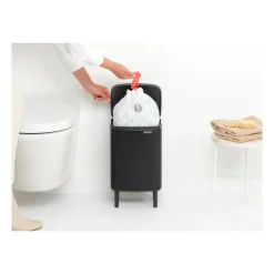 Cubo de basura Bo alto 7 L, Negro mate