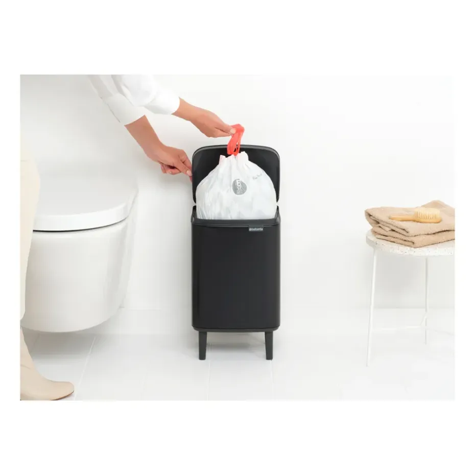 Cubo de basura Bo alto 7 L, Negro mate