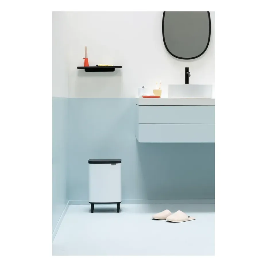 Cubo de basura Bo alto 12 L, Blanco