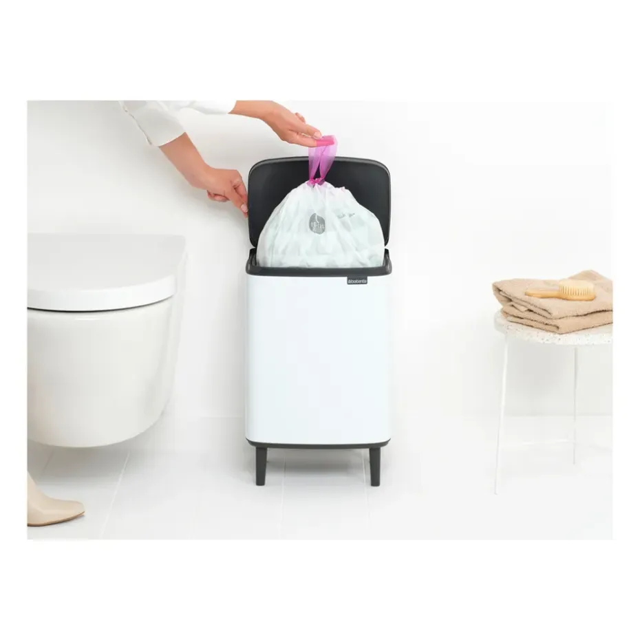 Cubo de basura Bo alto 12 L, Blanco