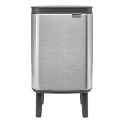 Cubo de basura Bo alto 4 L, Acero cepillado mate