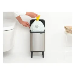 Cubo de basura Bo alto 4 L, Acero cepillado mate