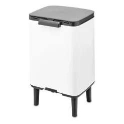 Cubo de basura Bo alto 7 L, Blanco