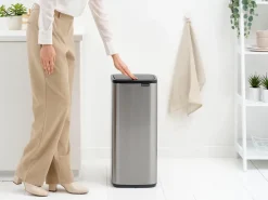 Cubo de basura Bo Touch Bin 30 L, Acero mate antihuellas