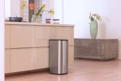 Cubo de basura Bo Touch Bin 30 L, Acero mate antihuellas