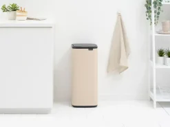 Cubo de basura Bo Touch Bin 30 L, Beige suave