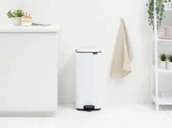 Cubo de basura con pedal Bo 30 L, Blanco