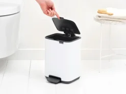 Cubo de basura con pedal Bo 4 L, Blanco