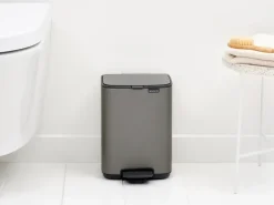 Cubo de basura con pedal Bo 4 L, Platino