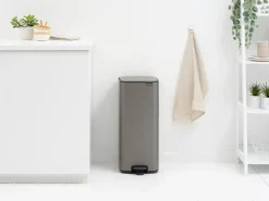 Cubo de basura con pedal Bo 30 L, Platino