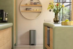 Cubo de basura con pedal Bo 30 L, Platino