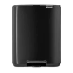 Cubo de basura con pedal Bo 12 L, Negro mate