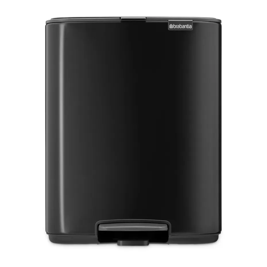 Cubo de basura con pedal Bo 12 L, Negro mate