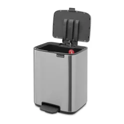 Cubo de basura con pedal Bo 7 L, Acero mate antihuellas