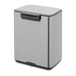 Cubo de basura con pedal Bo 7 L, Acero mate antihuellas
