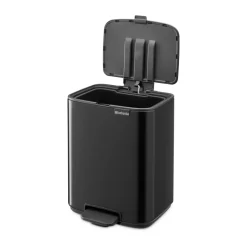 Cubo de basura con pedal Bo 7 L, Negro mate