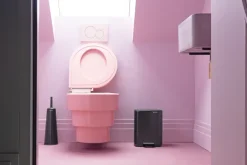 Cubo de basura con pedal Bo 7 L, Negro mate