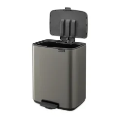 Cubo de basura con pedal Bo 12 L, Platino