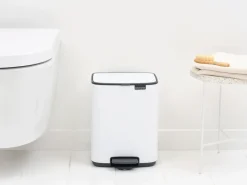 Cubo de basura con pedal Bo 7 L, Blanco