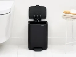 Cubo de basura con pedal Bo 4 L, Negro mate