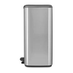 Cubo de basura con pedal Bo 30 L, Acero mate antihuellas
