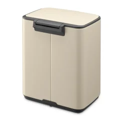 Cubo de basura con pedal Bo 7 L, Beige suave
