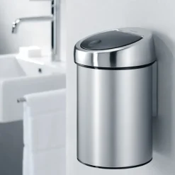 Cubo de basura Touch Bin, 3L, acero mate