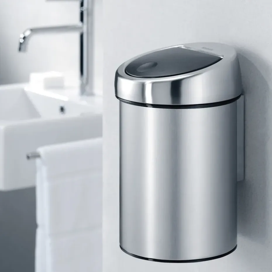 Cubo de basura Touch Bin, 3L, acero mate