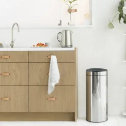 Cubo de basura Touch Bin, 30 L, acero brillante