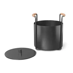 Cubo de leña y ceniza Port, Black