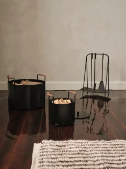 Cubo de leña y ceniza Port, Black