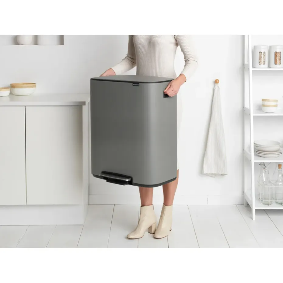 Cubo de pedal Bo 60 L, Mineral concrete grey