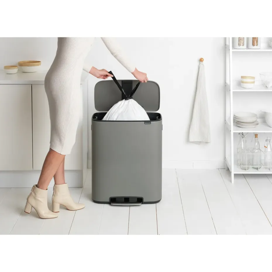 Cubo de pedal Bo 60 L, Mineral concrete grey