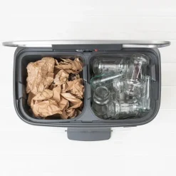 Cubo de pedal Bo 2x30 L, acero mate