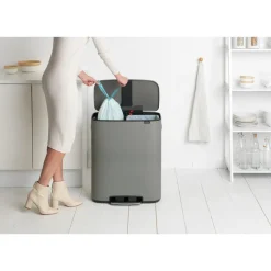 Cubo de pedal Bo 2x30 L, Mineral concrete grey