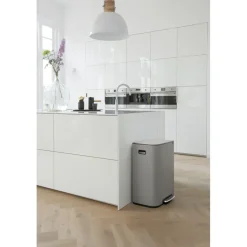 Cubo de pedal Bo 2x30 L, Mineral concrete grey